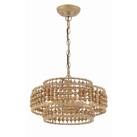 Crystorama Silas 3 Light Burnished Silver Chandelier SIL-B6003-BS